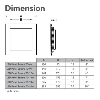 EVE โคมไฟฝั่งฝ้า ดาวไลท 9W ทรงเหลี่ยม แบรน์อีฟไลท์ติ่ง 9วัตต์ เลือก แสงขาว หรือ แสงส้ม