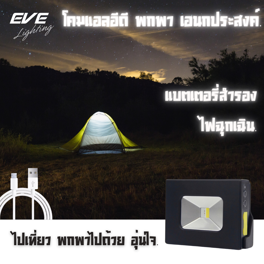 LED Flood Emer 5 in 1 USB 5VD 10 w Daylight