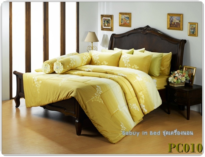 ผ้าปูที่นอนผ้าคอตตอน PC010 ผ้านิ่มมาก เนื้อนุ่ม - ชุดเครื่องนอน ซาตินพรีเมียร์ Royal Touch ผ้า cotton 100% (กันไรฝุ่น)