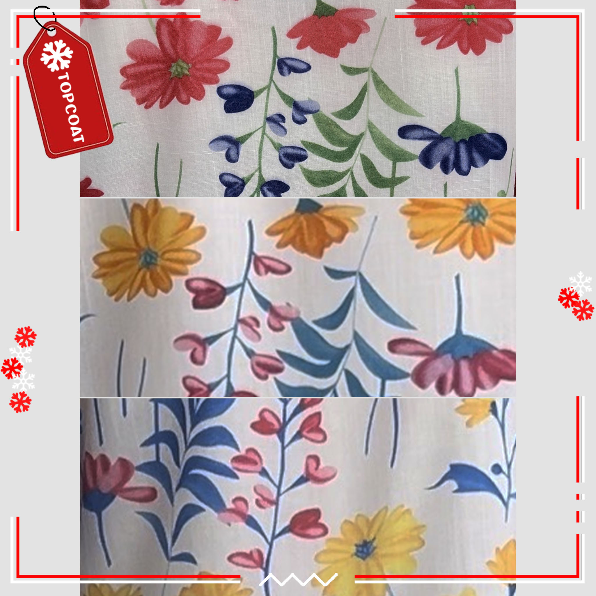 แฟชั่นเดรสกระโปรง (Floral dress) ผ้าไม่หนา ระบายอากาศได้ดี ดูแลง่าย ฟรีไซส์