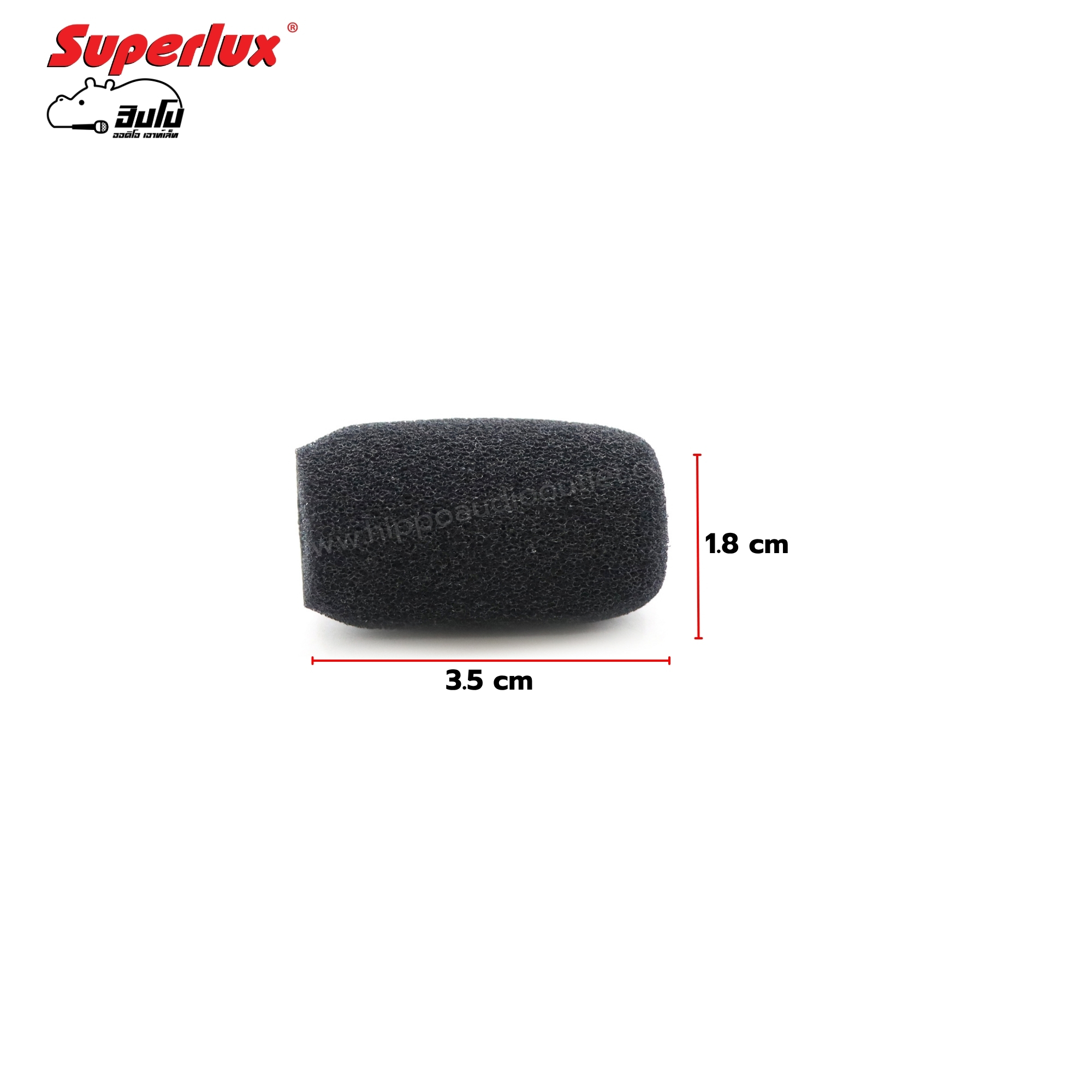 ฟองน้ำหัวไมค์ SUPERLUX S02 RTA 6mm. ECM 999 (SP1)