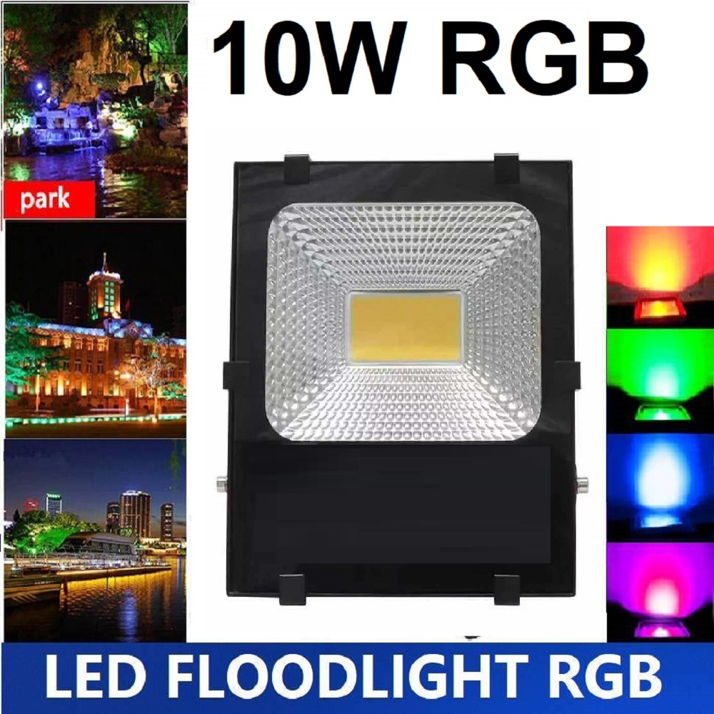 สปอร์ตไลท์เปลี่ยนสี 10W 220V-240V รีโมท เปลี่ยนสีได้ กันน้ำได้ มีรีโมทพร้อม 1 ตัว ประกันสินค้า 1เดือน สินค้าในไทย