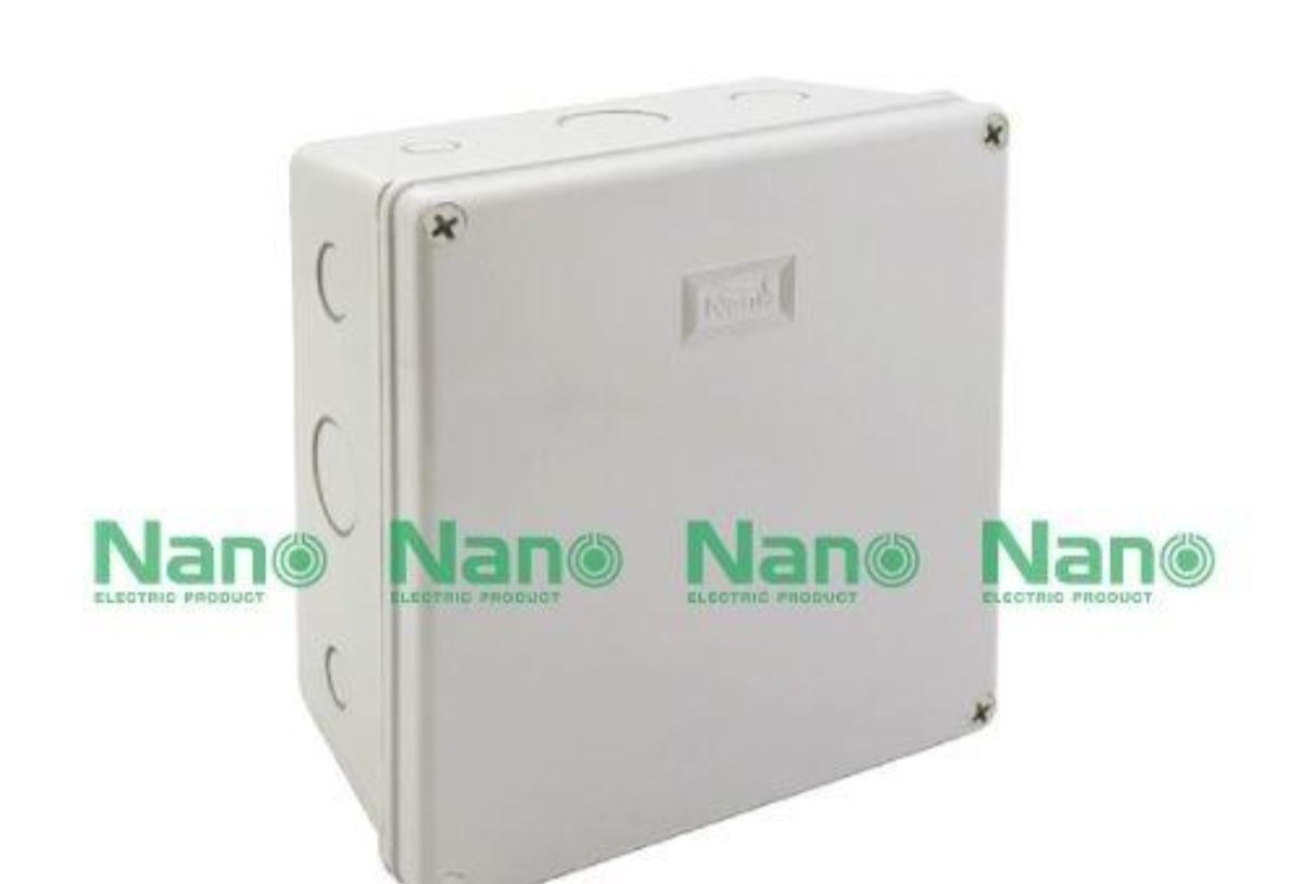 NANO กล่องกันน้ำพลาสติก บ๊อกกันน้ำ PVC ขนาด 8x8x4 นิ้ว รุ่น NANO-206W สีขาว