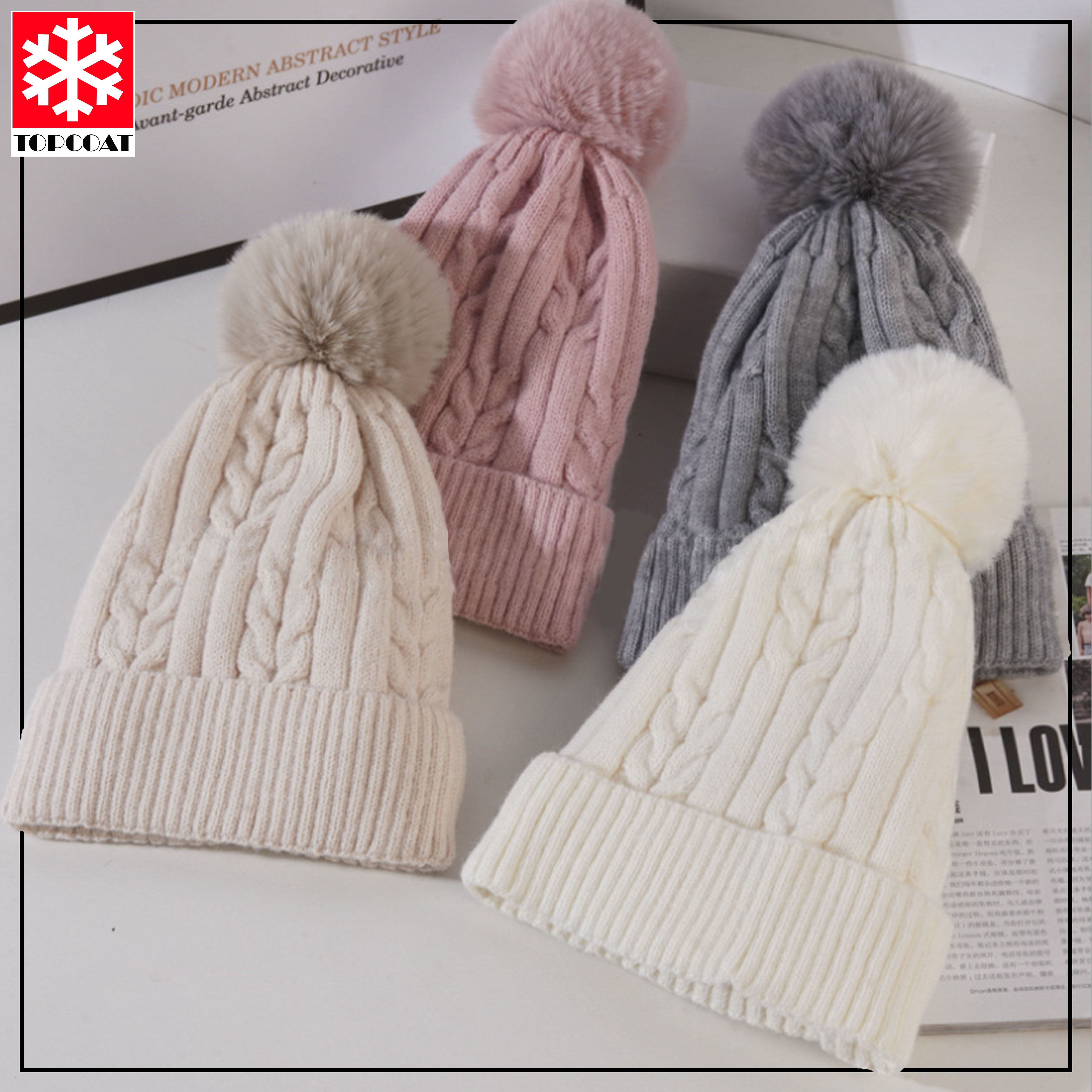 หมวกกันหนาวบุขนแกะ กันลม ช่วยสร้างความอบอุ่น สีขาว ครีม น้ำตาล ชมพู เทา ดำ