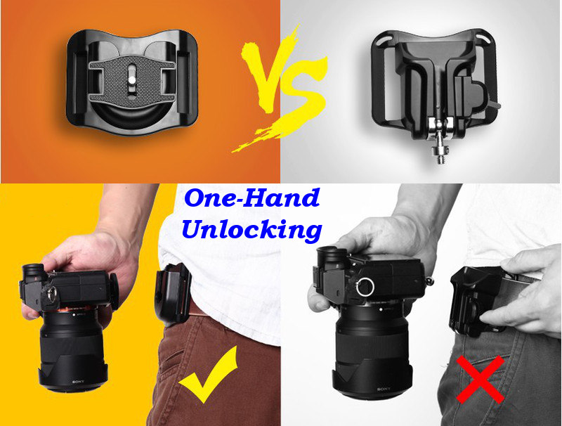 Quick Release Camera Waist Belt Buckle สำหรับแขวนห้อยกล้องกับเข็มขัด