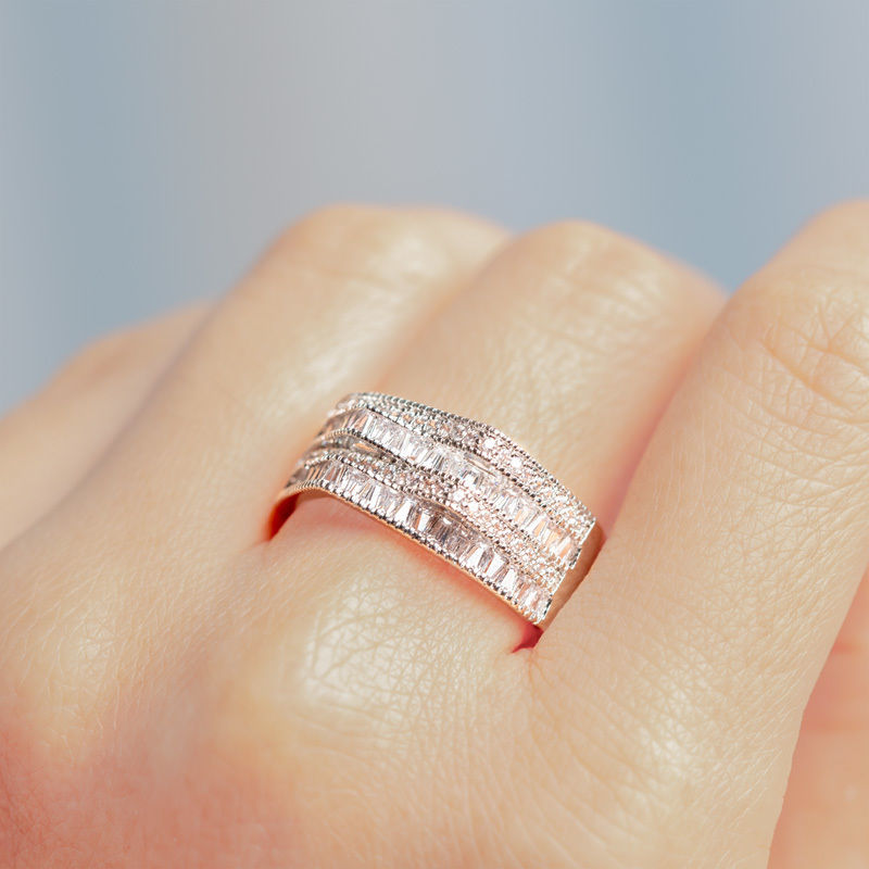 DIAMOND 18K WHITE GOLD RING แหวน เพชร ทอง 18K Pre-order