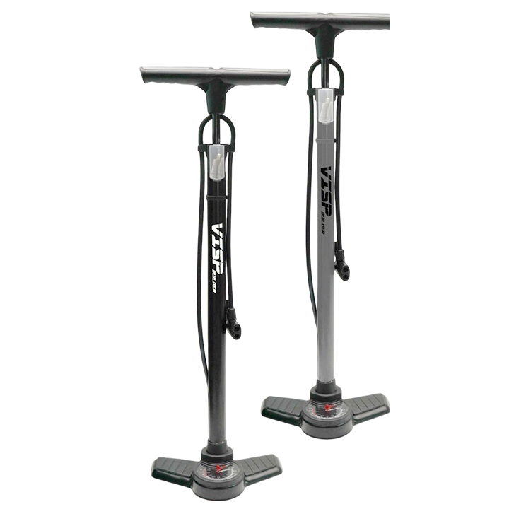 สูบลมจักรยาน VISP รุ่น FLOOR PUMP มีเกจวัดความดันลม ที่สูบลมจักรยาน สูบลม