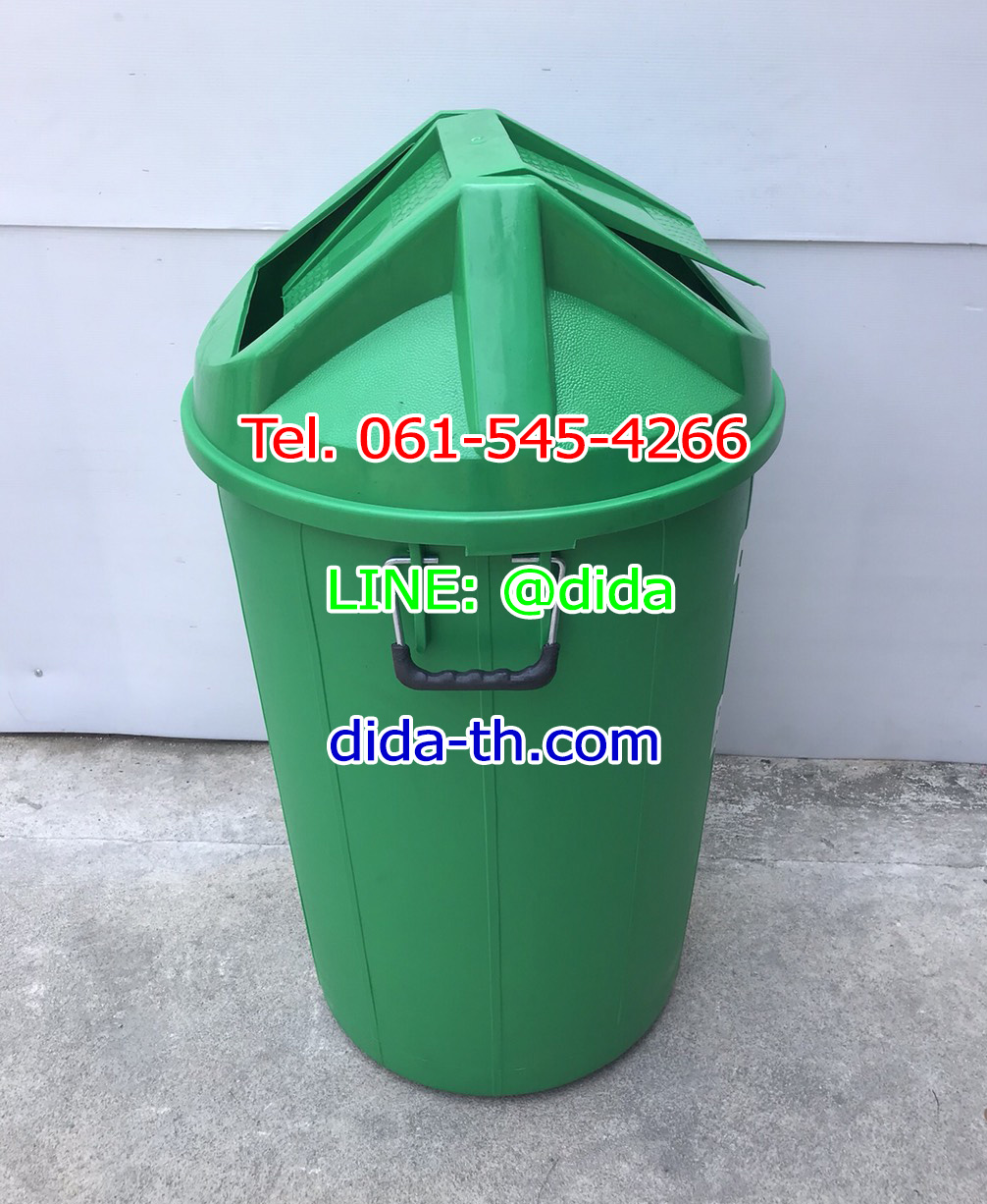 ถังขยะ กทม. ทรงกลม ฝาแกว่ง 100 ลิตร