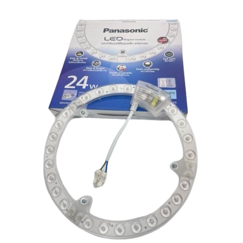 Panasonic แผงไฟ LED แม่เหล็ก แบบกลม พร้อมชุดต่อสาย 24w 36w รุ่น Magnet module