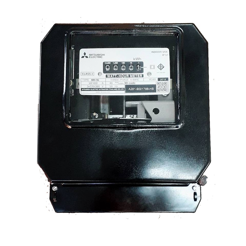 Mitsubishi MH-96 3P 4W 30(100)A. 380V มิเตอร์ไฟฟ้า3 เฟส 4 สาย รุ่นจานหมุน มิตซูบิชิ