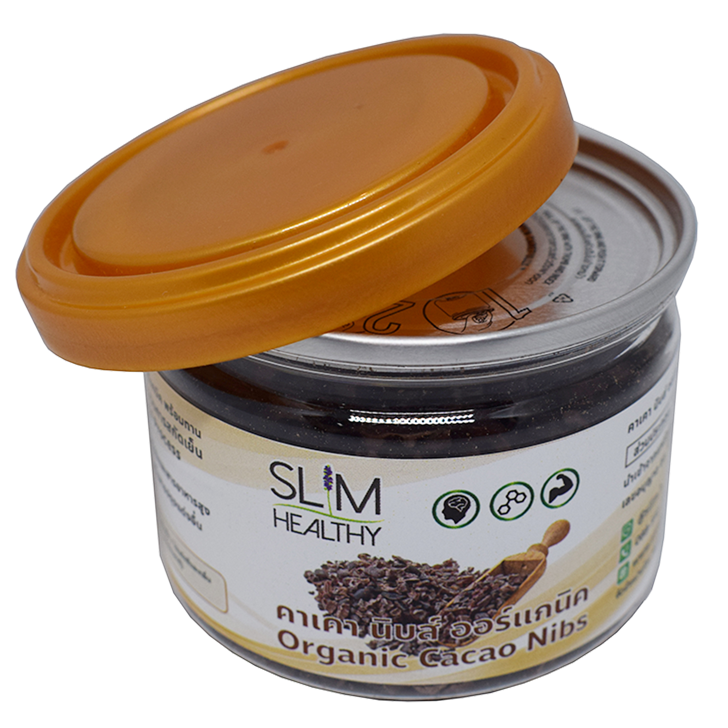 คาเคานิบส์ 50 กรัม ออร์แกนิค Organic Cacao Nibs ตรา Slim Healthy