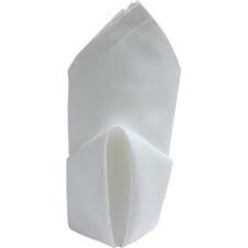 ผ้าเช็ดปาก (Napkin) ผ้ากันเปื้อน ผ้าสีขาว ขนาดสี่เหลี่ยม การโรงแรม 081-9238934