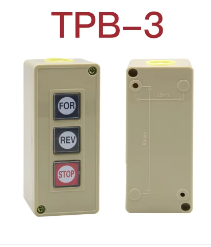 กล่องควบคุมไฟฟ้า Tpb-2 / Tpb-3 ปุ่มเปิดปิด สองตำแหน่ง ปุ่มควบคุมสามตำแหน่ง ยี่ห้อ BF แบบกดลอย ไม่จม