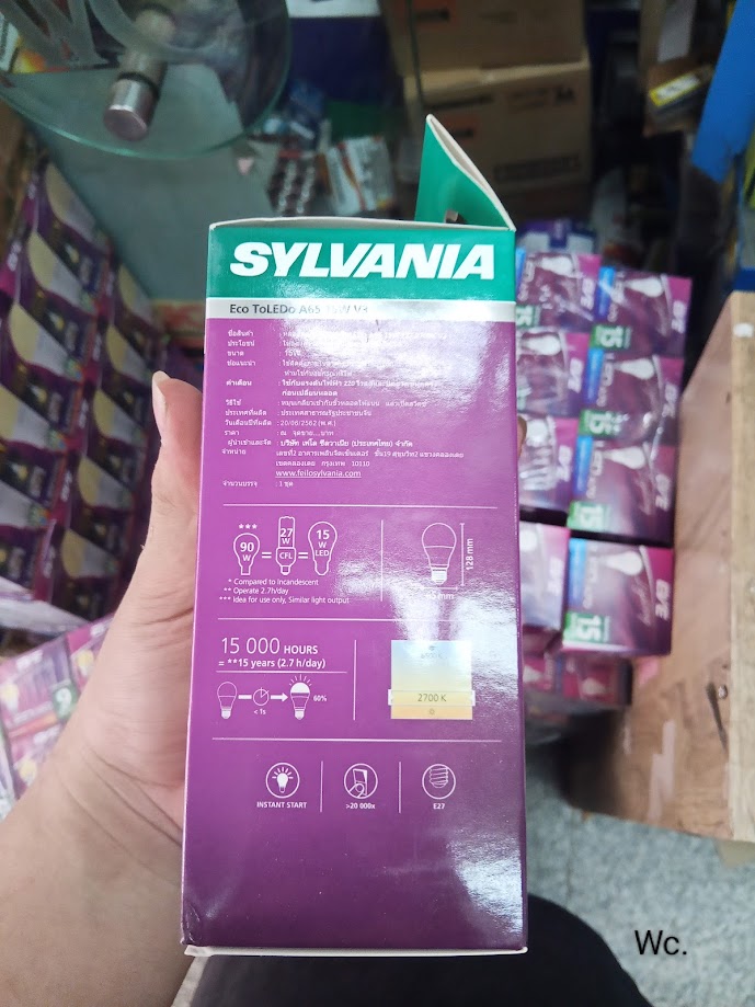 Sylvania หลอดไฟ LED ซิลวาเนีย 15W E27 รุ่นA60 LED Bright Bulb หลอดไฟ