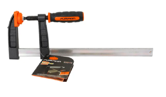 PUMPKIN ปากกาจับชิ้นงานตัว F ขนาด 6- 12 นิ้ว ด้ามทำจากพลาสติกแข็งแรงหุ้มยางเพิ่มความกระชับในการจับ