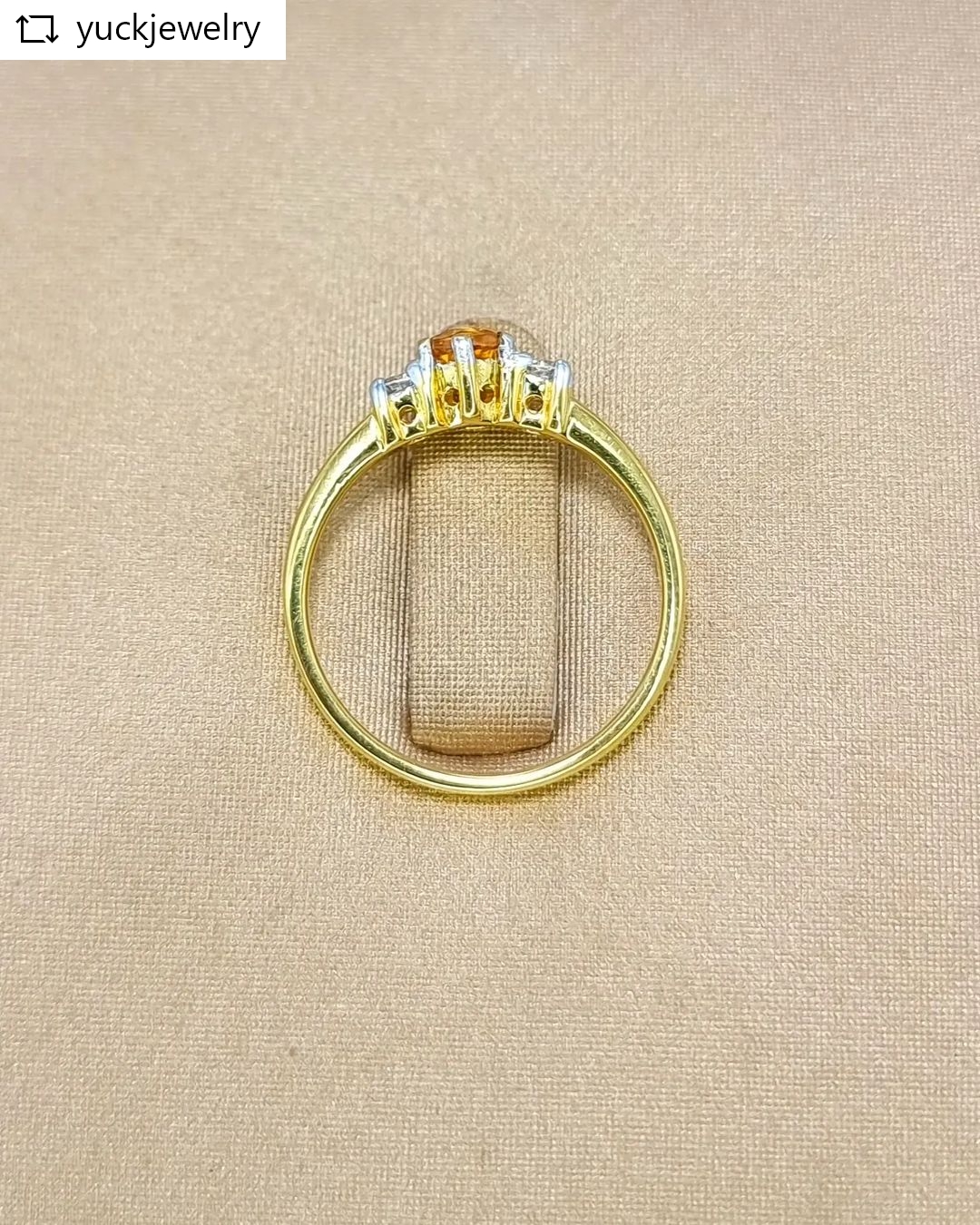 ðŦāļāļīāļāļāļēāļĢāļāļēāļĒ(SoIdOut)ðŦāđāļŦāļ§āļāļāļāļāļāļģ 18K āļāļĨāļāļĒ Citrine āđāļāļāļĢāđāļāļŠāļĢ 5 āļāļąāļ 2 āđāļĄāđāļ āļĢāļ§āļĄ 10 āļāļąāļ āļāđāļģ 96-97 āļāļ§āļēāļĄāļŠāļ°āļāļēāļ vvs-vs āđāļāļŠāđ 49 āļāđāļģāļŦāļāļąāļ 2.18 āļāļĢāļąāļĄ āļĢāļēāļāļē 4800.-(Net)