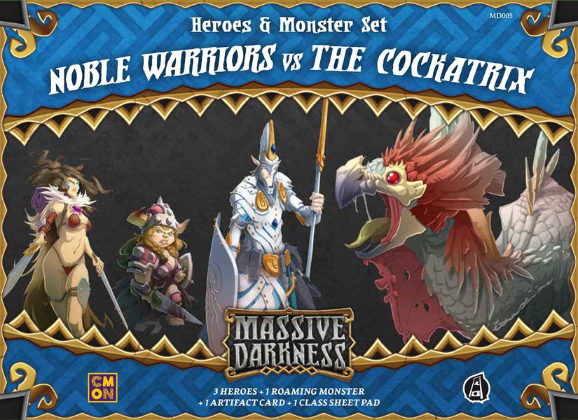 Massive Darkness: Heroes & Monster Set: Noble Warriors vs. The Cockatrix