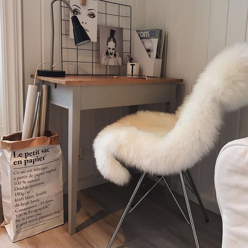 พรมขนมิ้งค์ - สีขาว