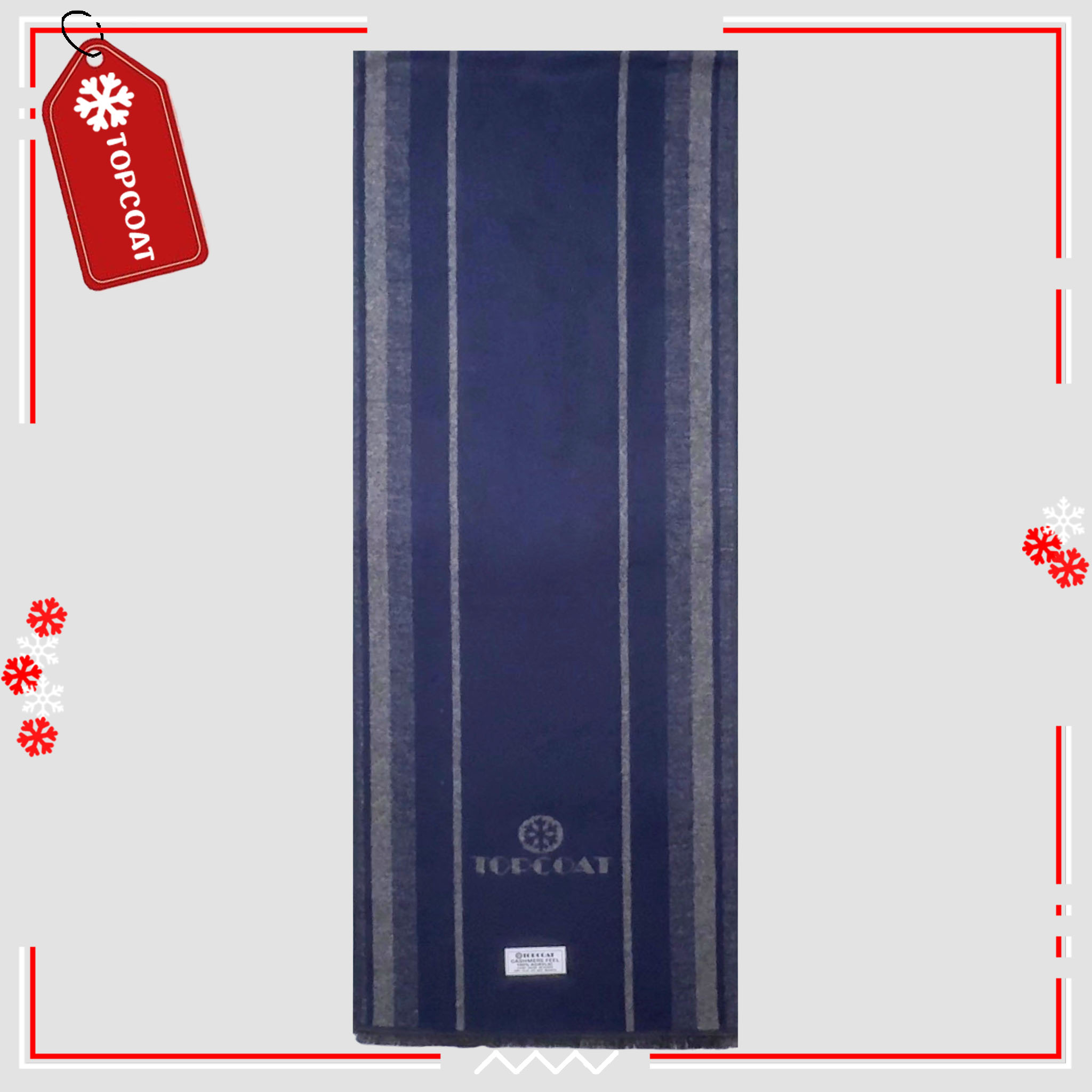 ผ้าพันคอกันหนาว (Classic Stripes) ผืนใหญ่น้ำหนักเบาสบาย ไม่คัน