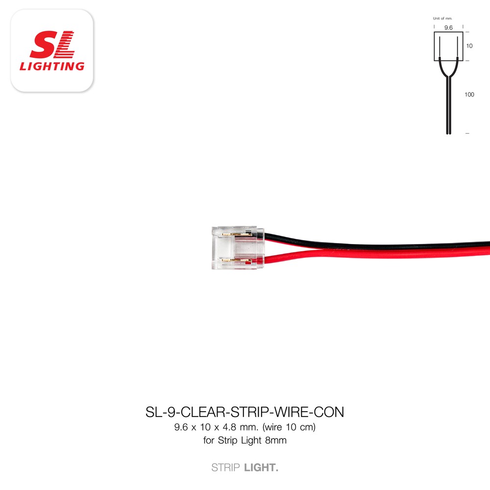 10pcs1ถุง 8 มม.2pin ไม่ต้องเชื่อม คลิปเชื่อมต่อไฟ LED Strip COB DC12V/24V LED Strip Light Connector Clip STRIP-WIRE-CON ตัวต่อไฟเส้น LED Strip Connector