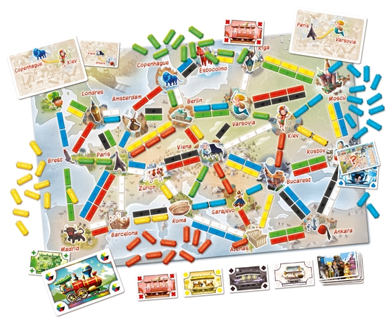 Ticket to Ride: First Journey Euro Map