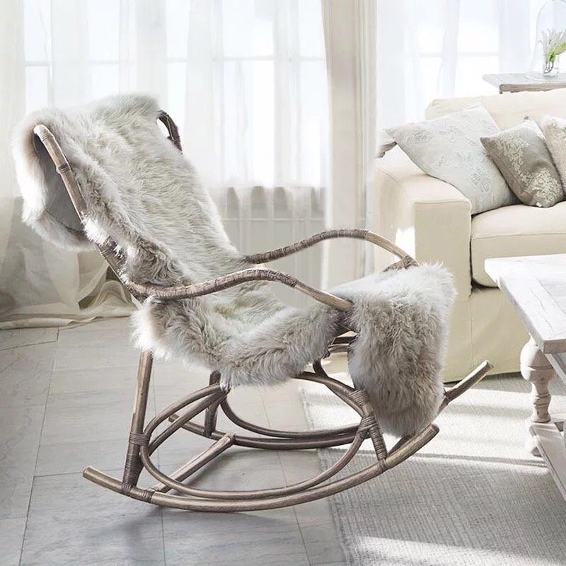 พรมขนมิ้งค์ - สีเทา