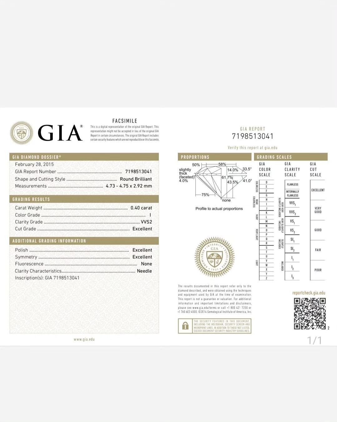 ðŦāļāļīāļāļāļēāļĢāļāļēāļĒ(SoIdOut)ðŦāđāļŦāļ§āļāļāļāļāļāļģāļāļēāļ§ 18K āđāļāļāļĢāđāļāļŠāļĢ 40 āļāļąāļ 1 āđāļĄāđāļ āļāđāļģ 95(I) VVS2 3 Excellent GIA: 7198513041 āđāļāļŠāļģāđāļāļē āđāļāļŠāđ 59 āļŠāļ āļēāļāļŠāļ§āļĒ āļāđāļģāļŦāļāļąāļ 3.68 āļāļĢāļąāļĄ āļĢāļēāļāļē 23,900.-(Net)