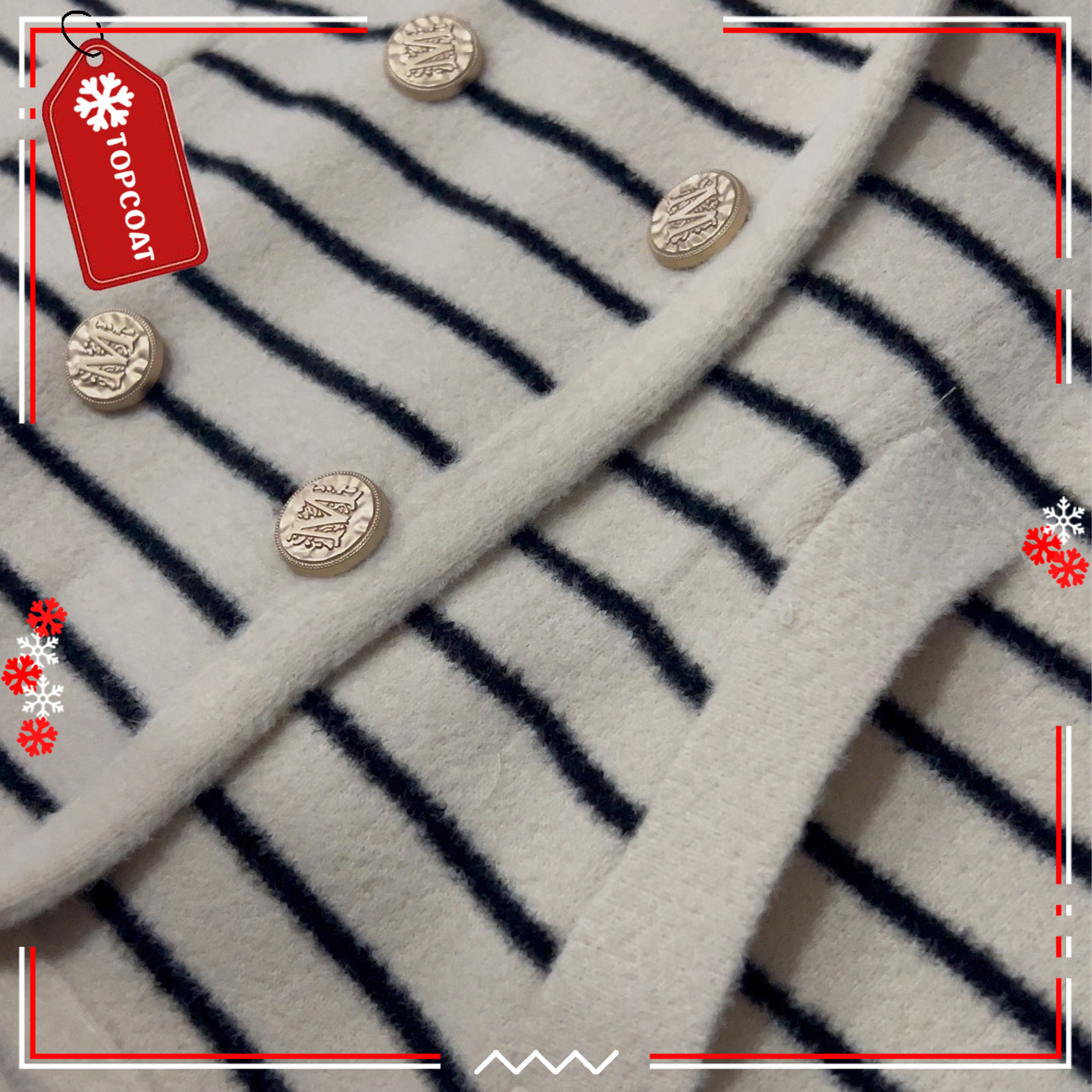 เสื้อเเจ็คเก็ตกันหนาวมีฮู้ด ผ้านิ่ม ใส่สบาย ลายเส้นเเนวขวาง Freesize