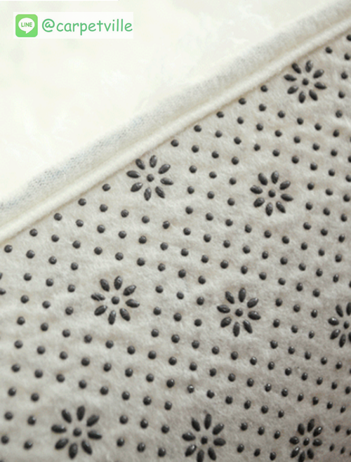 พรมขนสั้น Super Soft สีขาว