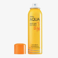Mistine Aqua Base Sun Body Spray UV SPF50 PA+++ 100ml มิสทีน สเปรย์กันแดด ฉีดทับเมคอัพ สเปรย์กันแดดตัว อะควา เบส