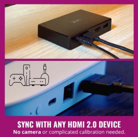 WIZ เครื่องแปลงแสงไฟตามคอนเทนต์ พร้อมไฟเส้น TV ขนาด 55"-65" และ 75"-85" ใช้ร่วมกับ Content Box