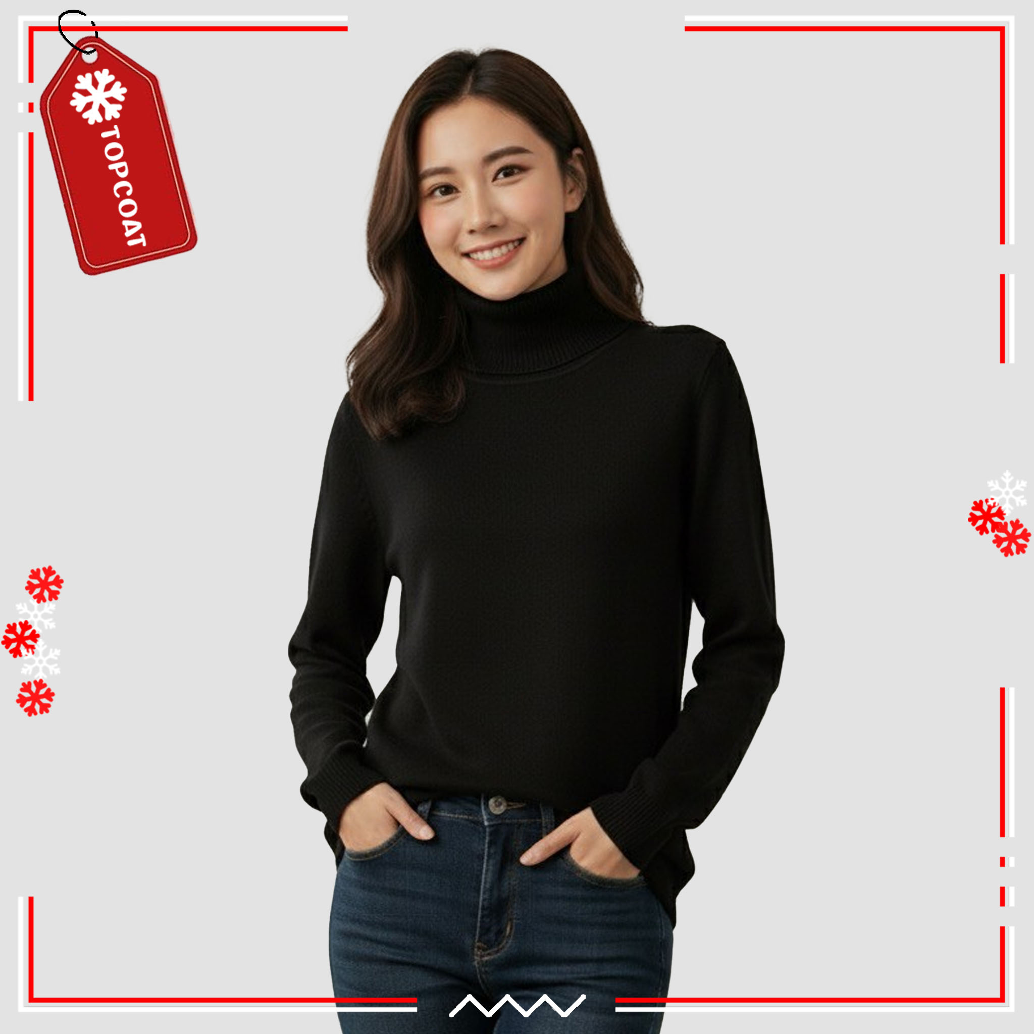 เสื้อคอเต่ากันหนาว จั้มเเขน จั้มเอว คอเต่า บุขน ผ้านิ่ม กระชับ ใส่ง่าย