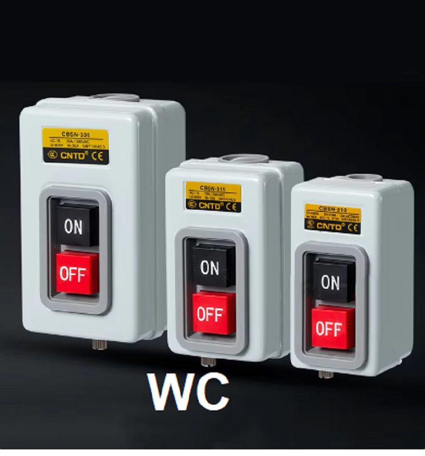 สวิทซ์มอเตอร์ควบคุม Start Stop-OFF ปุ่มสวิทช์3 Phase BS211B BS216B BS230B 3.7KW AC220V - 380V