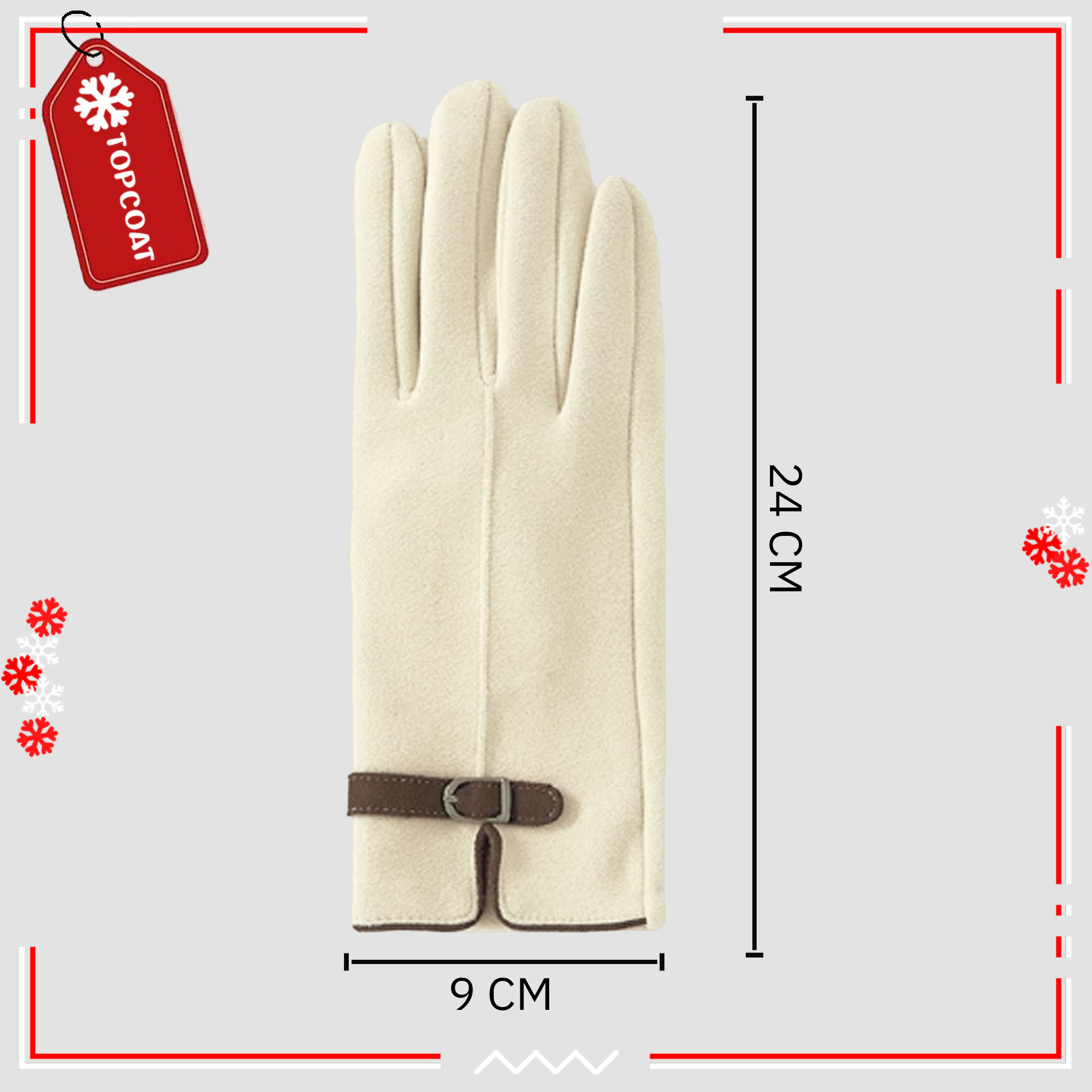 ถุงมือผ้าวูลสำหรับผู้หญิง ผ้านิ่ม ยืดหยุ่นเล็กน้อย ใส่สบาย