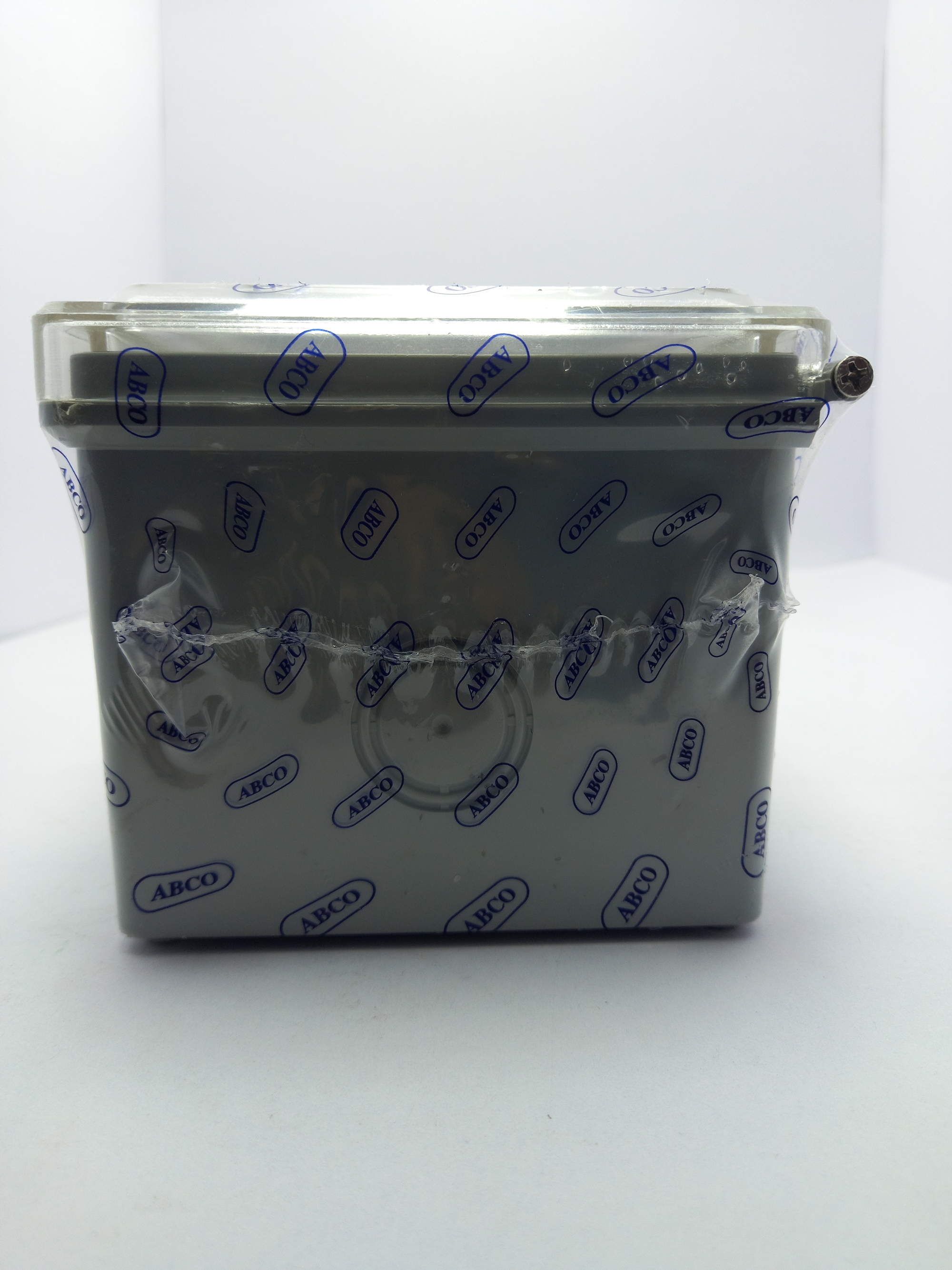 ตู้พลาสติกกันน้ำ ตู้กันฝน รุ่น ฝาใส ขนาด 4x6x4 นิ้ว สีเทา รุ่น AB406