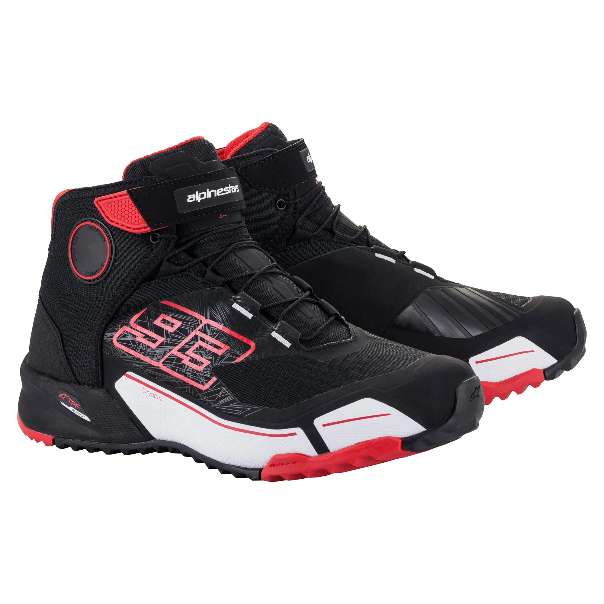 Alpinestars MM93 CR-X DRYSTAR® RIDING SHOES (BLACK RED WHITE)