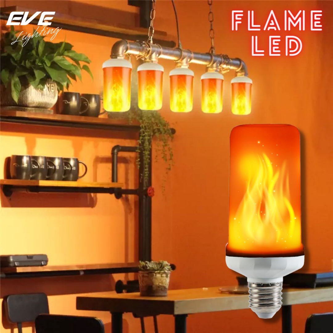 LED Flame light 5w Warmwhite E27 หลอดแอลอีดี ให้แสงเสมือนเปลวไฟจริง
