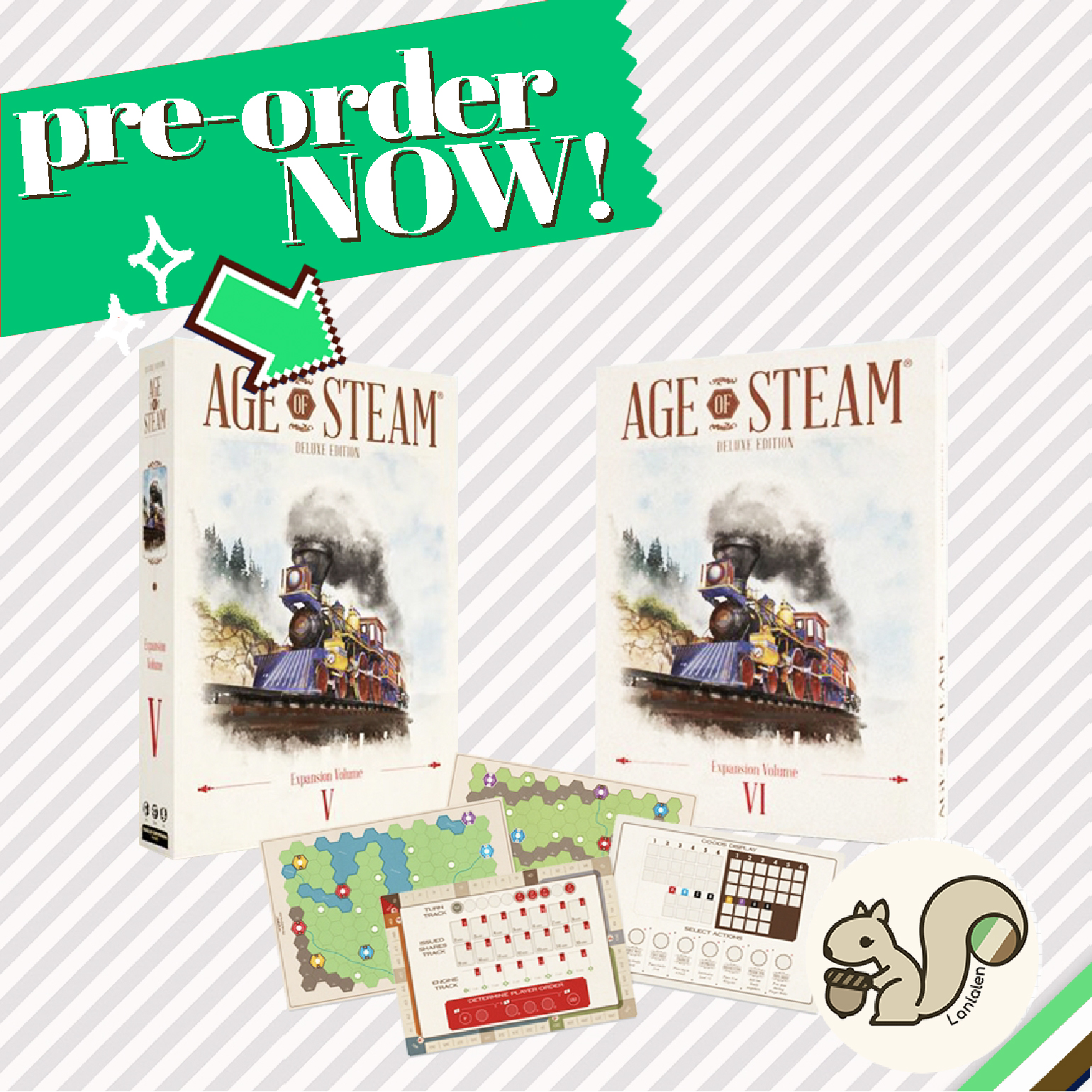 Age of Steam Deluxe Edition Expansion Vol 5 / Vol 6 [Pre-Order]