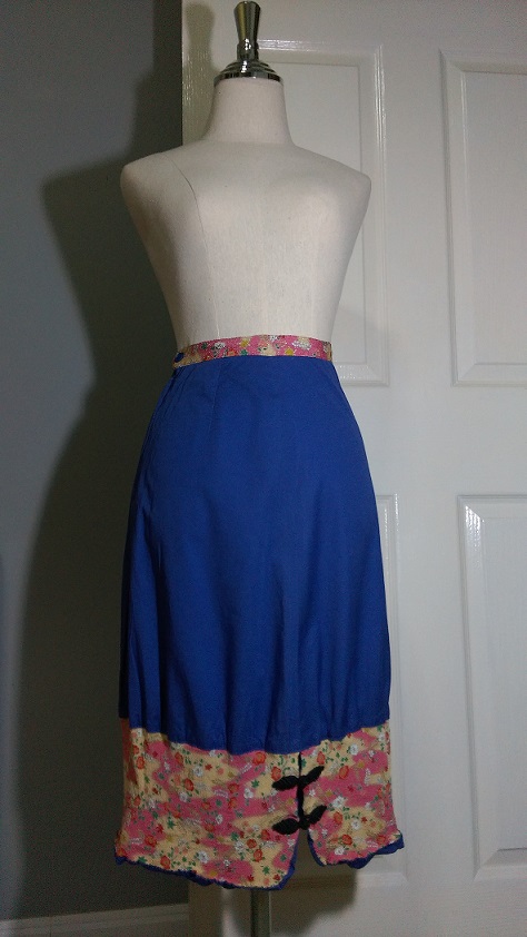 กระโปรงวินเทจญี่ปุ่นทรงเอสีม่วง