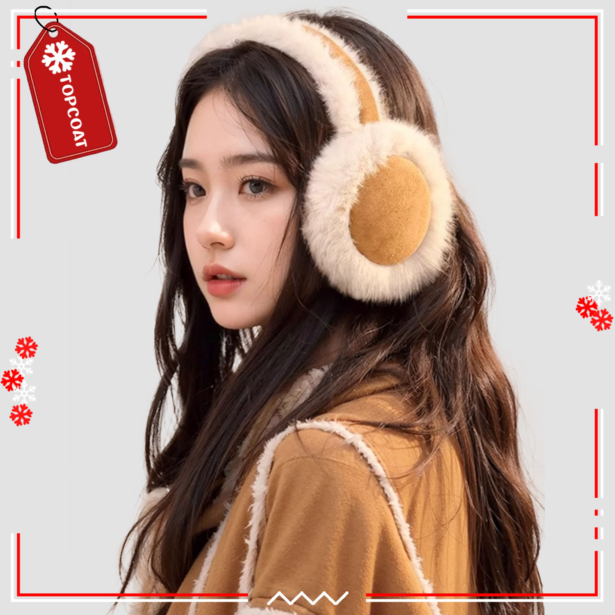 ที่ปิดหูกันหนาวสำหรับผู้หญิง เฟอร์ขนมิงค์หนานุ่ม พับเก็บได้ ง่ายต่อการพกพา