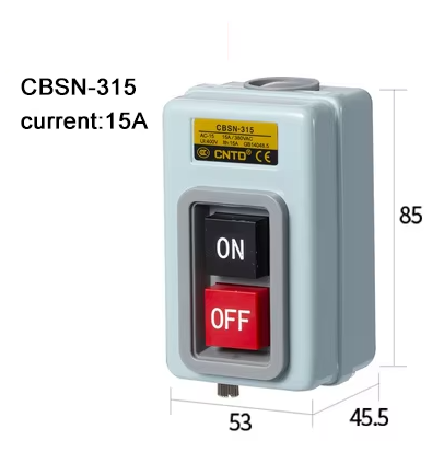 สวิทซ์มอเตอร์ควบคุม Start Stop-OFF ปุ่มสวิทช์3 Phase BS211B BS216B BS230B 3.7KW AC220V - 380V