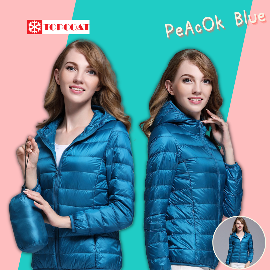 เสื้อกันหนาว เสื้อกันหนาวมีฮู้ด เสื้อกันหนาวขนเป็ด มีถุงผ้า มีฮูด