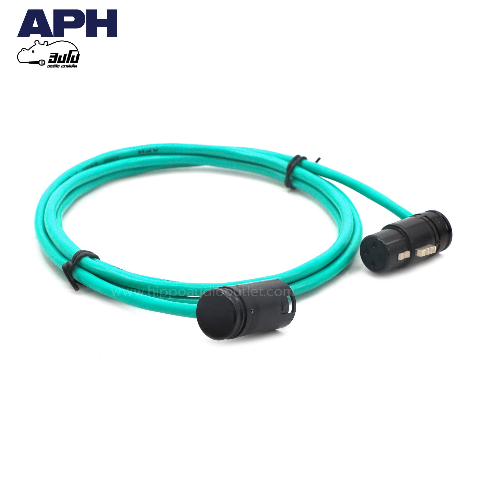 สายสัญญาณสำเร็จ APH XLR+XLR(แบบสั้น) 1.5M. สีเขียว (SP1)