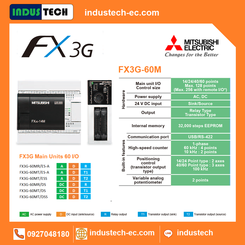 PLC Mitsubishi FX3G-60M