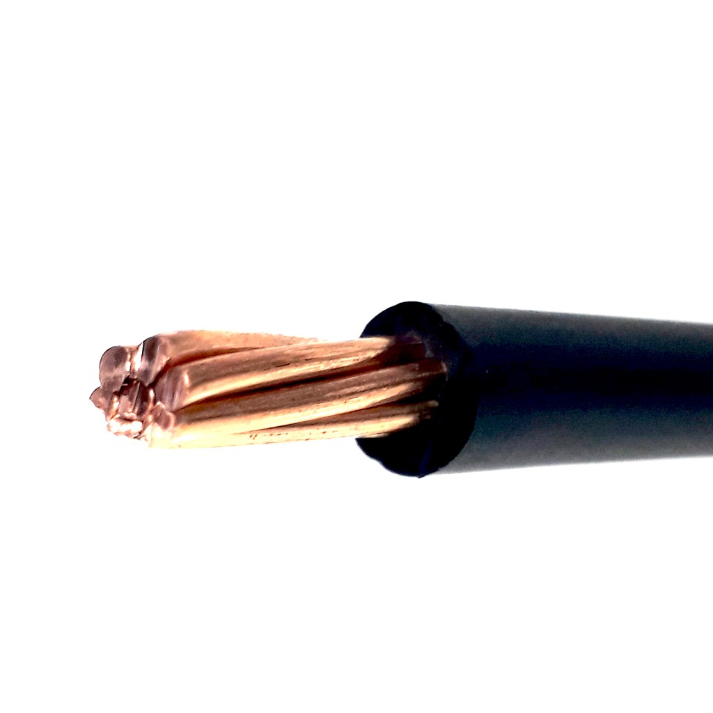 สายไฟทองแดง THW เบอร์10 ความยาว 10เมตร สีดำ THAI UNION BLACK ขนาด 1x10 sq.mm 10M A1