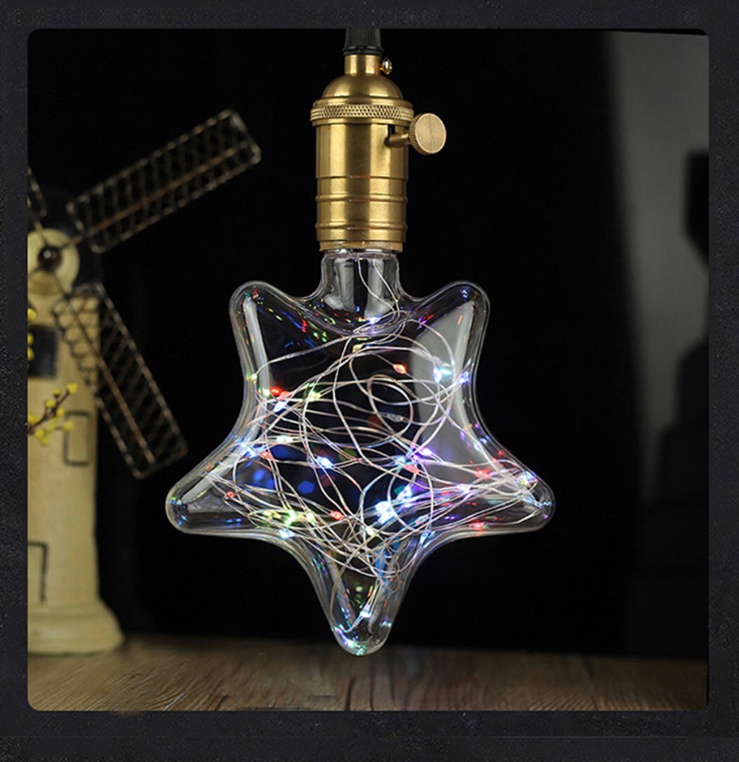 LED Fantastic Star-142 1W E27 RGB หลอดแอลอีดี รูปดาว