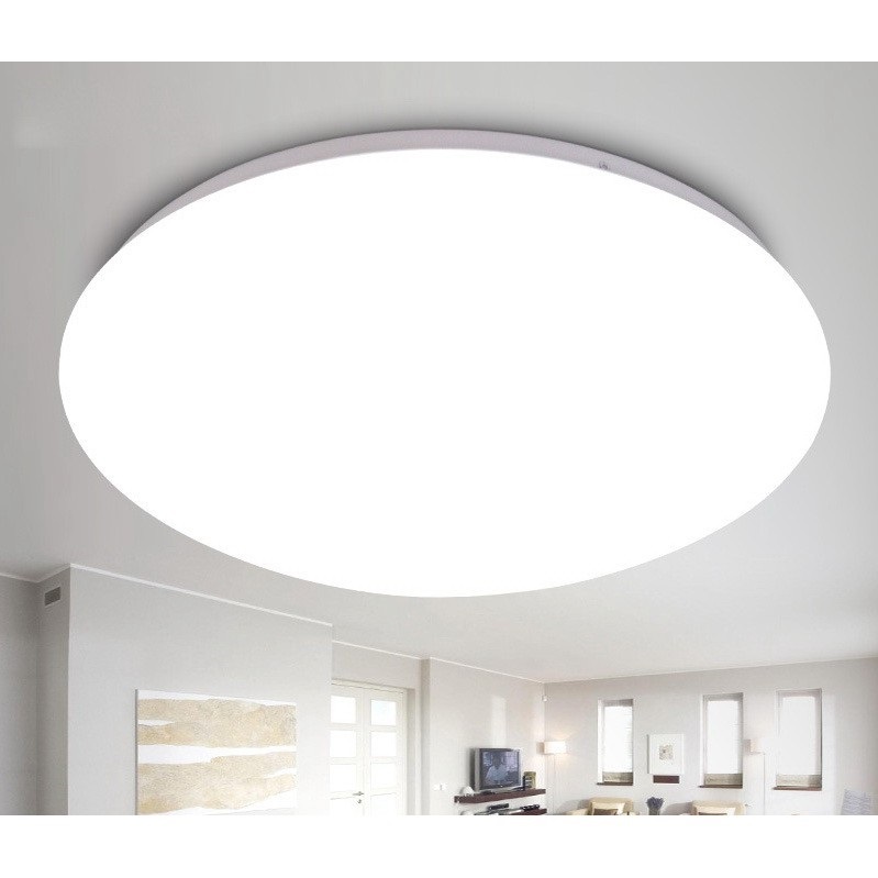 โคมไฟติดเพดานทรงกลม LED โคมซาลาเปา 28วัตต์ 28W ไฟLED ขาวบริสุทธิ์ หลอดไฟLEDในตัว แสงสีขาว ติดตั้งในห้องนอนการศึกษาระเบียง