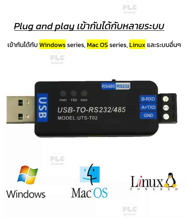 USB Download Program PLC New FX3U CPU ผ่าน Port RS485