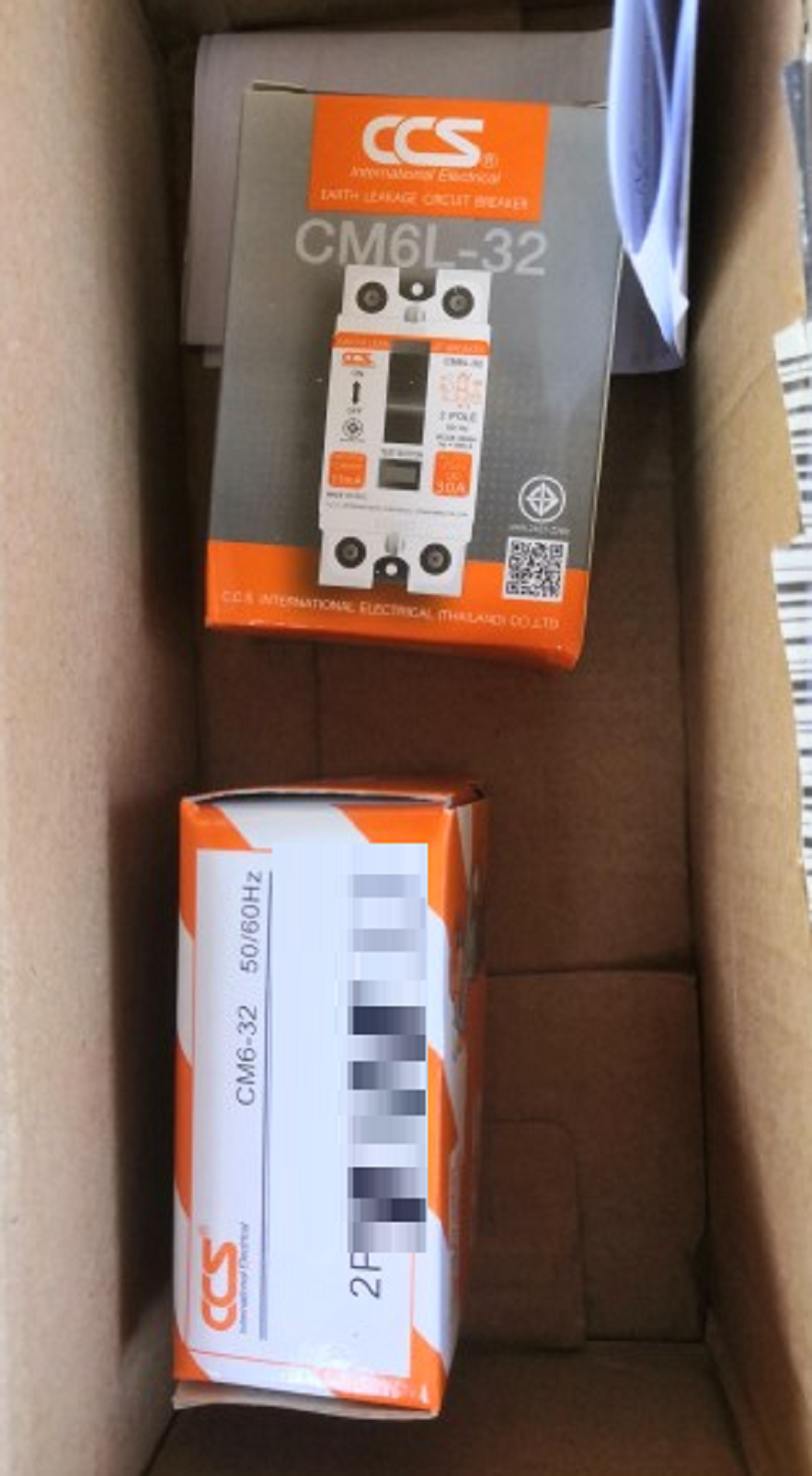 CCS เบรกเกอรกันดูด 2P 30 แอมป์ MCCB รุ่น CM6-32 30AMP 2เฟส เซฟตี้เบรกเกอร์ กันดูด 30 แอมป์ กันไฟรั่ว กันดูด