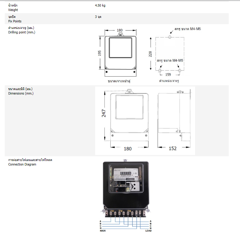 Mitsubishi มิเตอร์มิตซูบิชิ MH-96 3P 4W 50(150)A มิเตอร์ไฟฟ้า 3เฟส 4สาย รุ่นจานหมุน มิตซูบิชิ หจก.วันชัยการไฟฟ้า2530เวปลด10เปอร์เซ็น รวมบิลภาษีได้